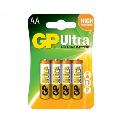 Алкална батерия GP ULTRA LR6 AA /4 бр. в опаковка/ 1.5V GP, GP15AU