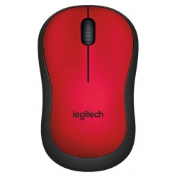 Безжична оптична мишка LOGITECH M220 Silent, Червена, USB