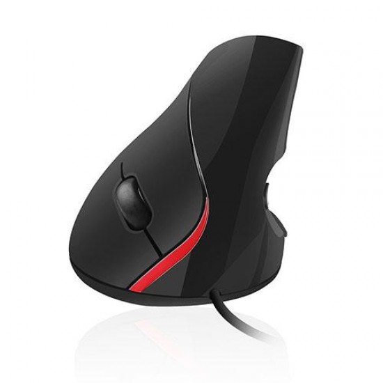 Ewent Vertical Mouse, USB, 1000 dpi, black