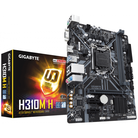 Motherboard GIGABYTE H310M-H, Socket 1151 (300 Series), 2 x DDR4