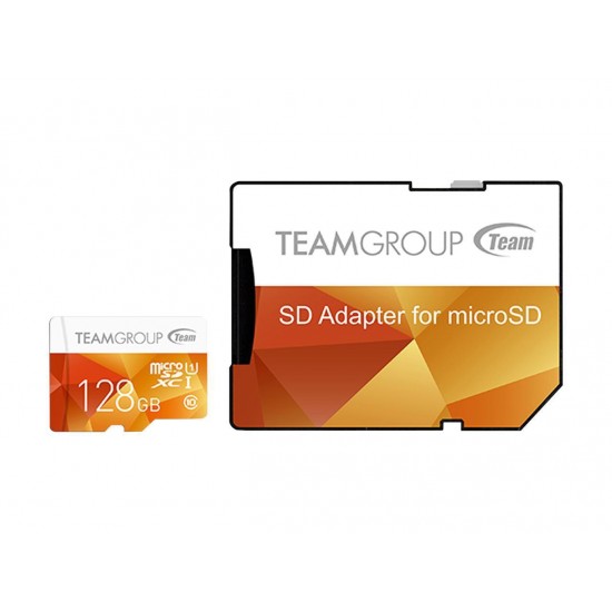 Memory card Team Group Color microSDXC 128GB, UHS-I Class 10 + SD Adapter