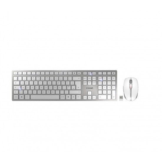 Keyboard Set CHERRY DW 9000 SLIM, Wireless, White/Silver