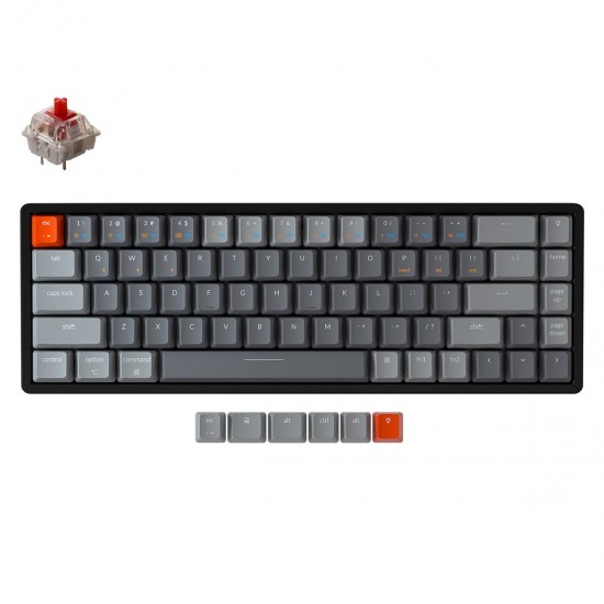 Mechanical Keyboard Keychron K6 Hot-Swappable Aluminum 65% Gateron Red Switch RGB LED Gateron Red Switch ABS