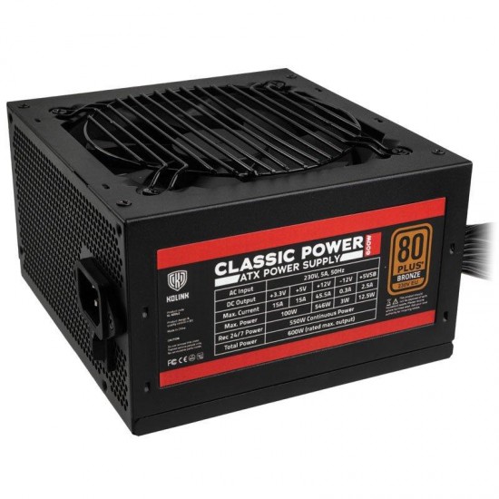 Power Supply Kolink Classic Power 600W 80 PLUS Bronze
