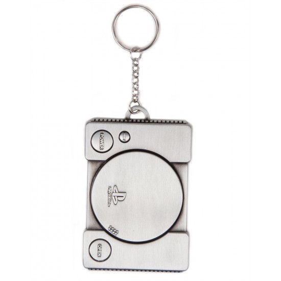 PlayStation - Console Metal Keychain 3D, Bioworld