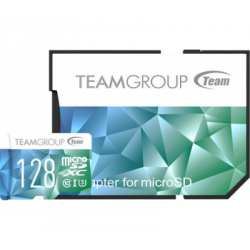 Карта памет Team Group Color microSDXC 128GB, UHS-I U3 Class 10 + SD Адаптер