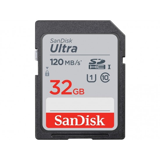 Memory card  SANDISK Ultra SDHC, 32GB, Class 10, U1, 120 Mb/s