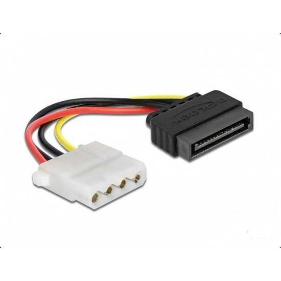 Cable DeLock Power Cable SATA 15 pin plug to 4 pin female, 12 cm