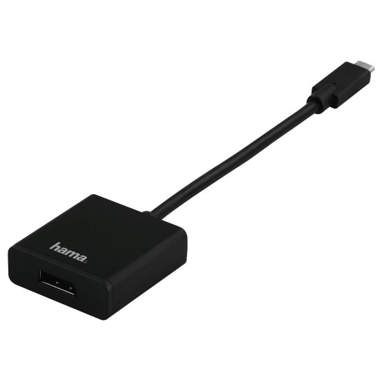 Adapter HAMA 135725, USB Type-C - DisplayPort, Ultra HD, 3 stars, Black