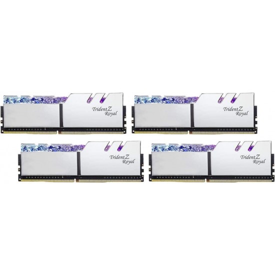 Memory G.SKILL Trident Z Royal Silver 32GB(4x8GB) DDR4 PC4-32000 4000MHz CL16 F4-4000C16Q-32GTRS