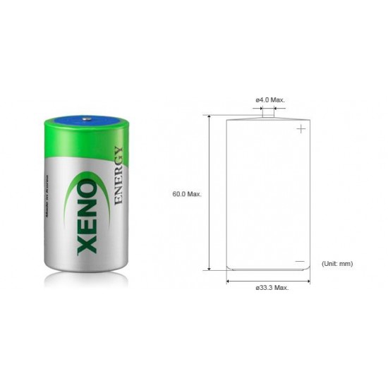 Lithium thyonil chlorid battery XENO  R20 16,5Ah XL200AX /with axial leads/