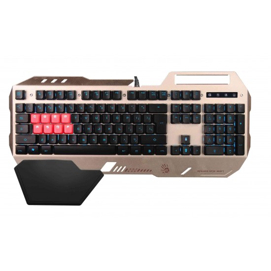 Gaming semi-mechanical Keyboard A4tech Bloody, B2418, Neon-glare, Light Strike Optical Mechanical switch