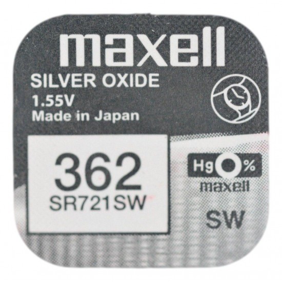 Button Battery Silver MAXELL SR-721 SW /AG11/362/1.55V