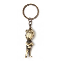 Ключодържател Fallout - Golden Vault Boy 3D Metal Keychain, Bioworld