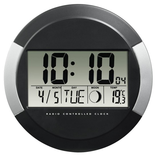 Hama "PP-245" DCF Radio Wall Clock, black