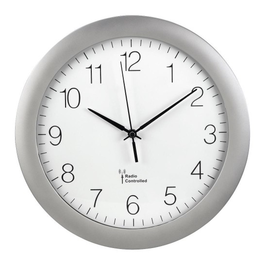 Hama "PG-300" DCF Radio Wall Clock, silver