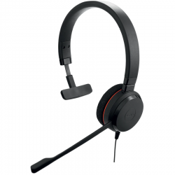 Слушалки Jabra Evolve 20 UC, Моно, Микрофон, Черни