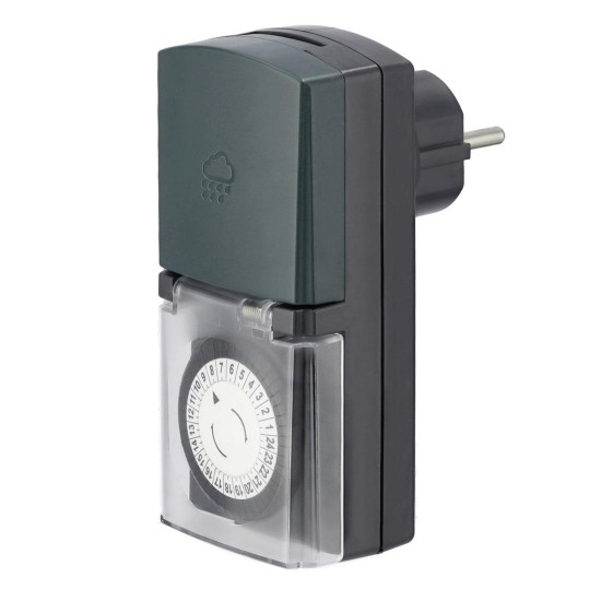 Механичен дневен таймер HAMA Mini, за външна употреба, Черен Hama "Mini" Outdoor Daytime Timer, black