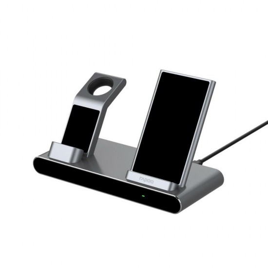 Wireless Charger for Smartphones RAPOO XC600, Qi, 7.5/10W, 3-in-1, Black