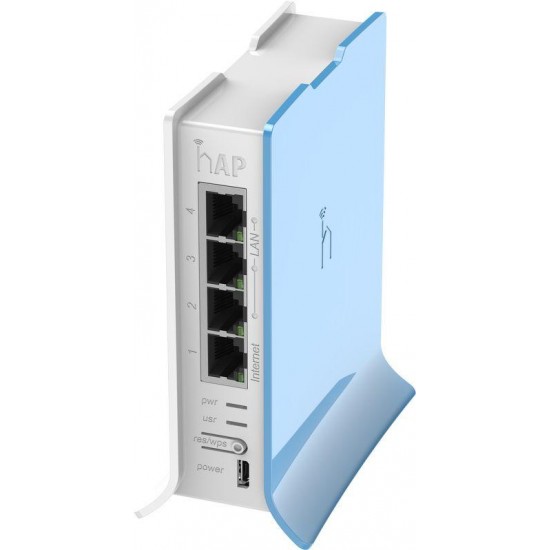 Wireless Access Point MikroTik hAP lite RB941-2nD-TC, 32MB RAM, 4xLAN, built-in 2.4Ghz 802.11b/g/n, tower case