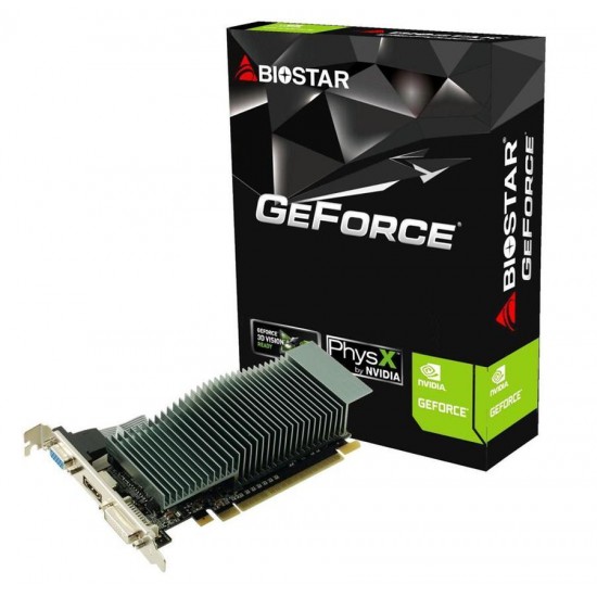 Graphic card BIOSTAR GeForce 210, 1GB, GDDR3, 64 bit, DVI-I, D-Sub, HDMI