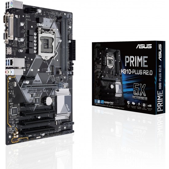 Motherboard ASUS PRIME H310-PLUS R2.0, Socket 1151 (300 Series), LPT Port, Com Port, M.2 Port