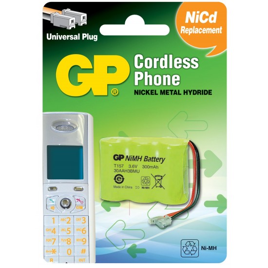 Battery for cordless phone 3* 1/2АA 3.6V NiMH 300mAh GPT157 GP