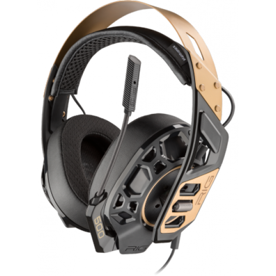 Gaming headset Plantronics, Rig 500 PRO, Microphone, Black/Gold