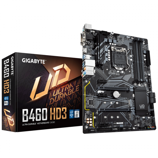 Motherboard GIGABYTE B460-HD3 1.0, Socket 1200 (400 Series), 4 x DDR4