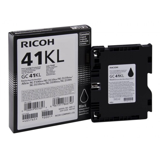 Gel ink RICOH GC 41KL, GelJet SG 2100N/2100DN,600 pages, Black