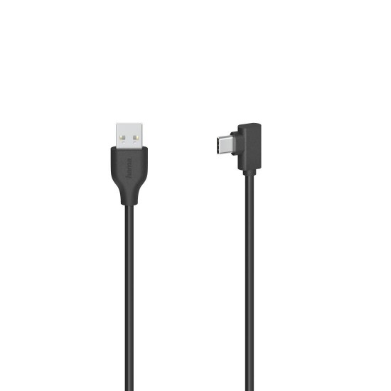 Cable HAMA USB-C Plug - USB A Plug, 90&deg;, 0.75 m, USB 2.0, Black