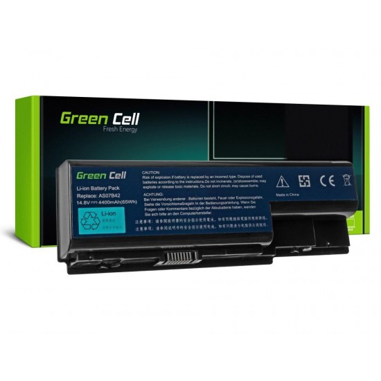 Laptop Battery for Acer Aspire 7720 7535 6930 5920 5739 5720 5520 5315 5220  AS07B32 14.8V 4400mAh GREEN CELL