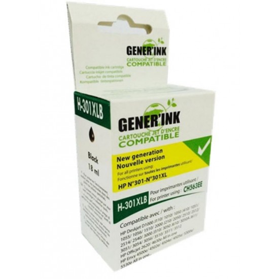 Ink cartridge GENERINK CH563EE HP, Black