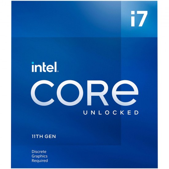 CPU Intel Rocket Lake Core i7-11700KF, 8 Cores, 3.60Ghz (Up to 5.00Ghz), 16MB, 125W, LGA1200, BOX