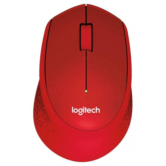 Wireless optical mouse LOGITECH M330 Silent Plus, Red, USB
