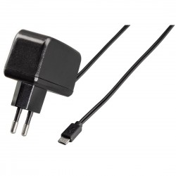 Зарядно  HAMA 93780, 220V /micro USB- 5V/2.4A, Черен