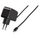Зарядно  HAMA 93780, 220V /micro USB- 5V/2.4A, Черен