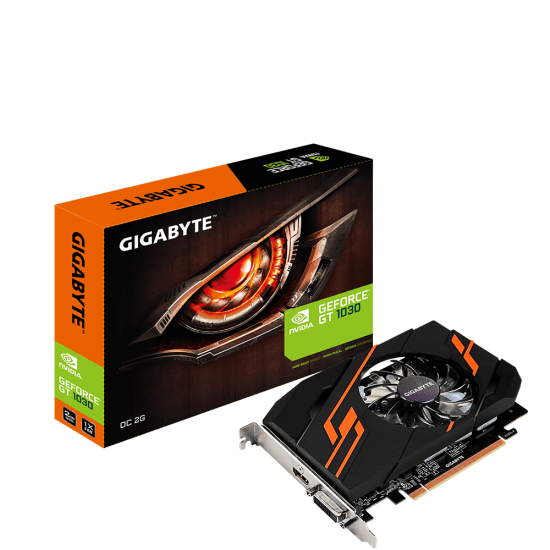 Graphic card GIGABYTE GeForce&reg; GT 1030 OC 2GB GDDR5 64 bit, DVI-D, HDMI