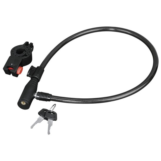 Заключващо устройство за велосипед HAMA 178109, 65 см, Черен Hama Bicycle Cable Lock, 65 cm, Black