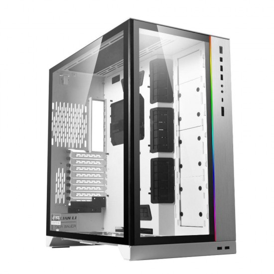Кутия Lian Li PC-O11 Dynamic XL ROG Certified Mid-Tower, Tempered Glass, Бяло Case Lian Li PC-O11 Dynamic XL ROG Certified Mid-Tower, Tempered Glass, White