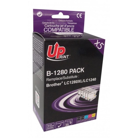 Ink cartridge UPRINT LC1280XL / LC1240, BROTHER, (2BK+C+M+Y)