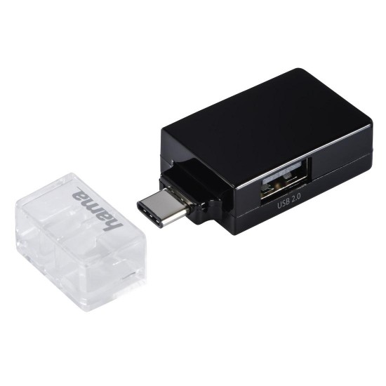 Hama "Pocket" 1:3 USB Type-C Hub, 1 x USB-A 3.1, 2 x USB-A 2.0, Black