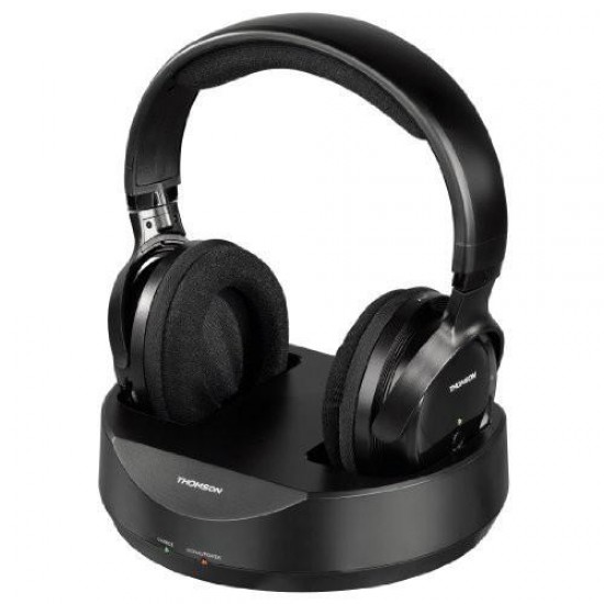Безжични слушалки Thomson HAMA-131957, 100м обхват, Черен Wireless Headset Thomson HAMA-131957, Black