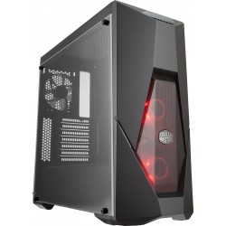 Кутия Cooler Master MasterBox K500L with 2 x RED LED fan and RED striping