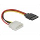 Кабел DeLock Molex 4 pin към SATA 15 pin, 12 cm