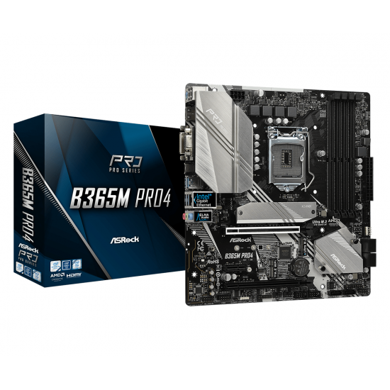 Motherboard ASROCK B365M-PRO4, Socket 1151 (300 Series), 4 x DDR4