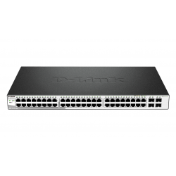 Суич D-Link DGS-1210-52, 48 портов 10/100/1000 Base-T port with 4 x 1000Base-T /SFP ports, управляем, за монтаж в шкаф