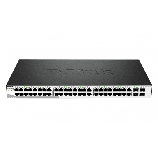 Switch D-Link DGS-1210-52, 48 ports 10/100/1000 Base-T port with 4 x 1000Base-T / SFP ports, controllable, for cabinet mounting