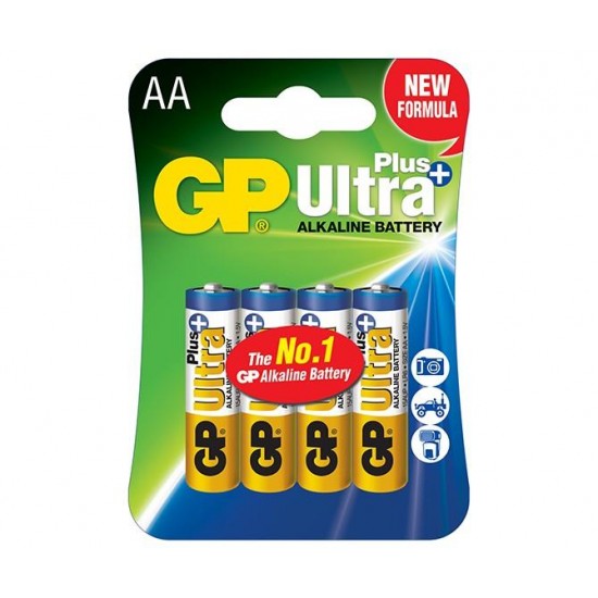 GP Alkaline battery ULTRA PLUS LR6 AA / 4 pcs. pack / 1.5V GP