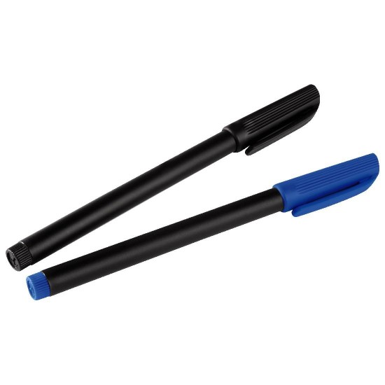 CD/DVD/Blu-ray Disc Markers HAMA 51199, 2 pieces, Black/Blue